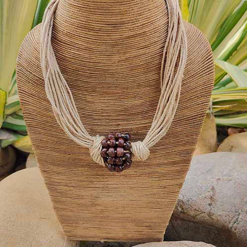 Coremantel Beige Jute Dori Neckpiece