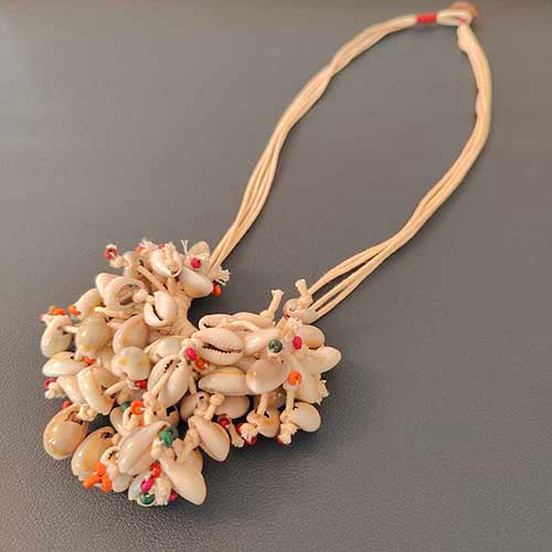 Porcelain Cowrie Hand Made Sustainable Fashion Jewelry Neckpiece