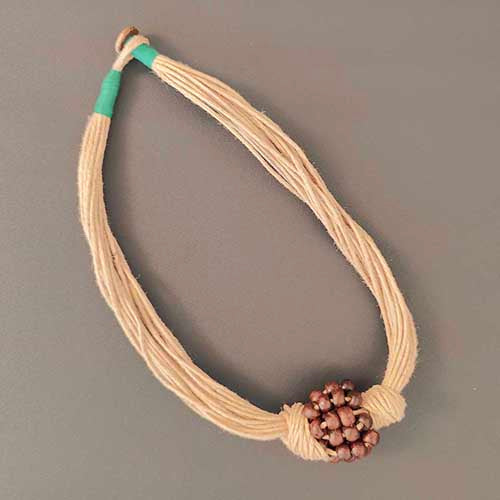 Coremantel Beige Jute Dori Neckpiece