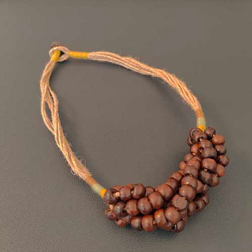 Paat Beige Jute Dori Neckpiece