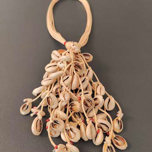 Peru Cowrie Hand Made  Sustainable Fashion Jewelry Neckpiece