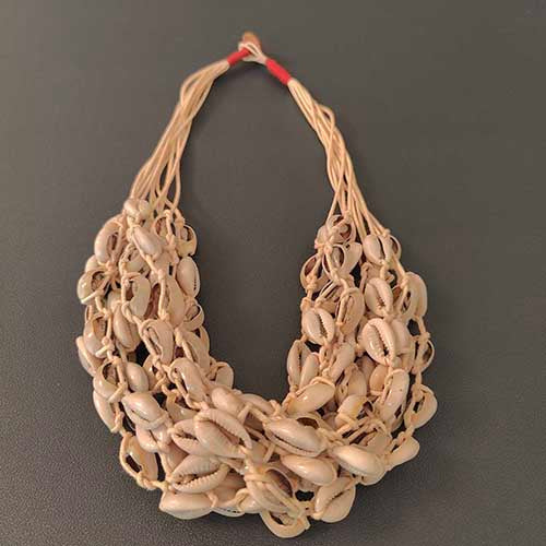 Fiji Cowrie Hand Made  Sustainable Fashion Jewelry Neckpiece