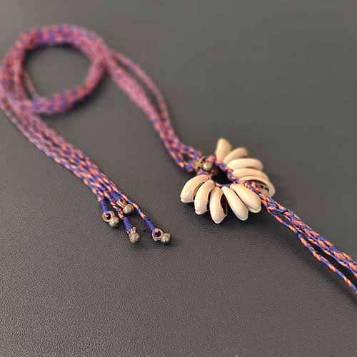 Rabari Pink/Purple Cowrie Neckpiece