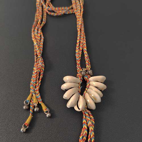 Rabari Beige/Rust Cowrie Neckpiece