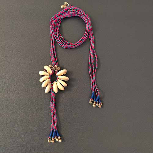 Rabari Purple Cowrie Neckpiece