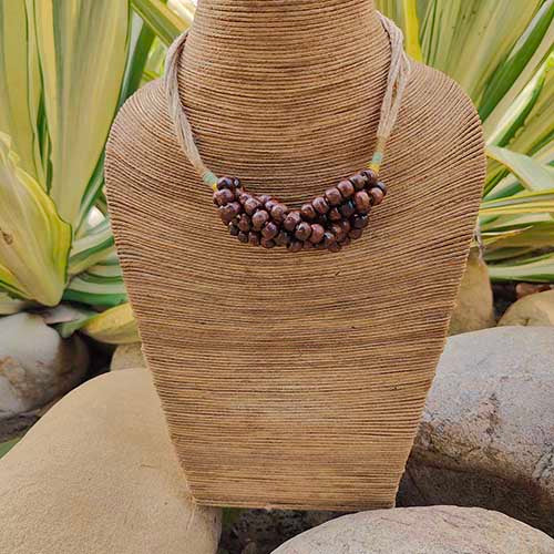 Paat Beige Jute Dori Neckpiece