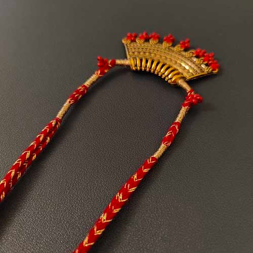 Aurous Red Gold Metal Pendant Dori Neckpiece