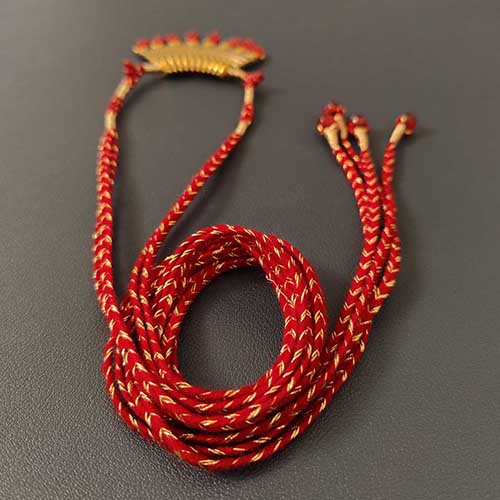 Aurous Red Gold Metal Pendant Dori Neckpiece