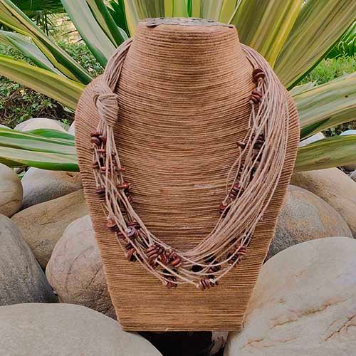 Odi Beige Jute Dori Neckpiece