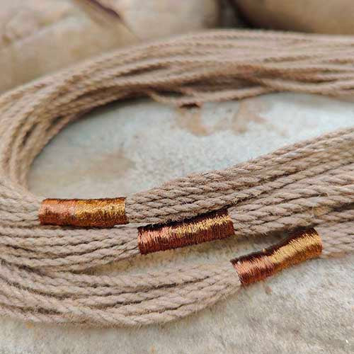 Sha Beige Copper Jute Dori Neckpiece