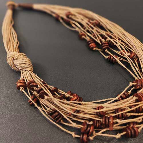 Odi Beige Jute Dori Neckpiece