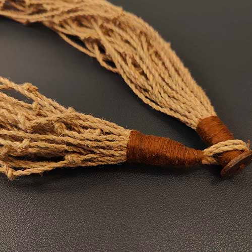 Twist Beige Jute Dori Neckpiece