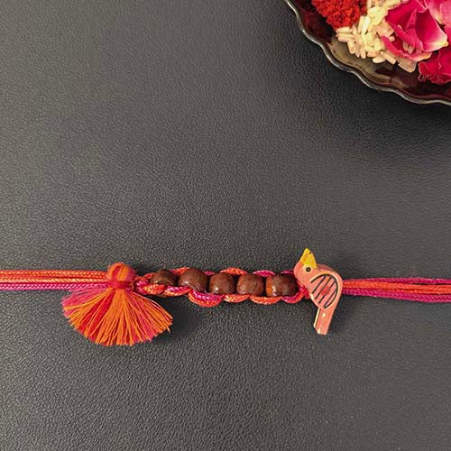 Chiriya Pink Cotton Handmade Adult Rakhi