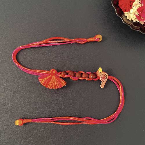 Chiriya Pink Cotton Handmade Adult Rakhi