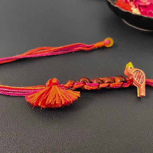 Chiriya Pink Cotton Handmade Adult Rakhi