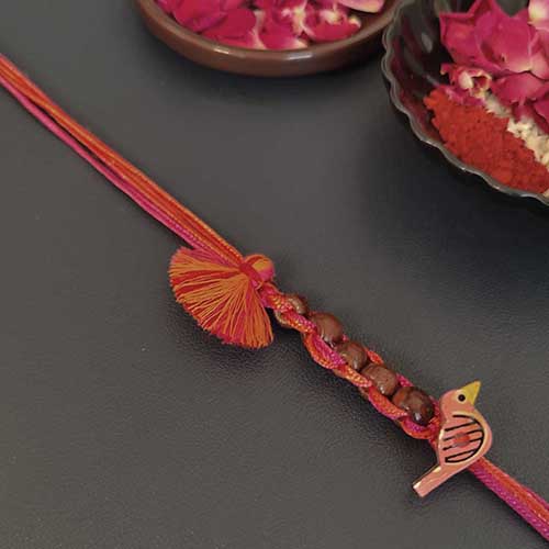 Chiriya Pink Cotton Handmade Adult Rakhi