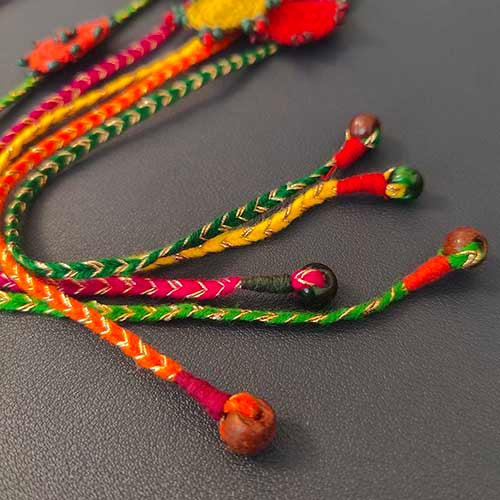 Crochet Multi Cotton Handmade Rakhi Set of 5