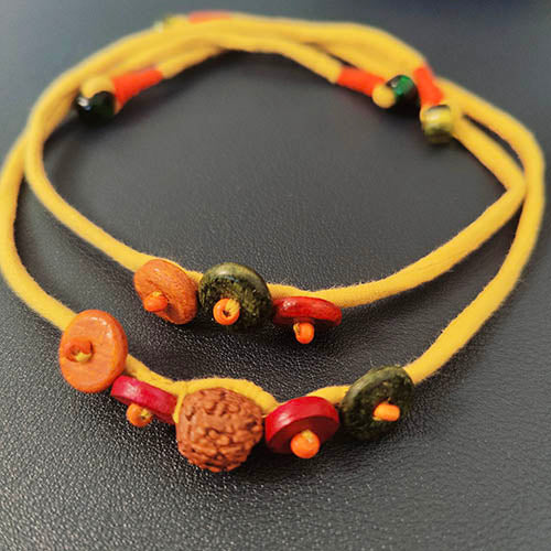 Amber Bracelet Handmade Adult Rakhi set of 2