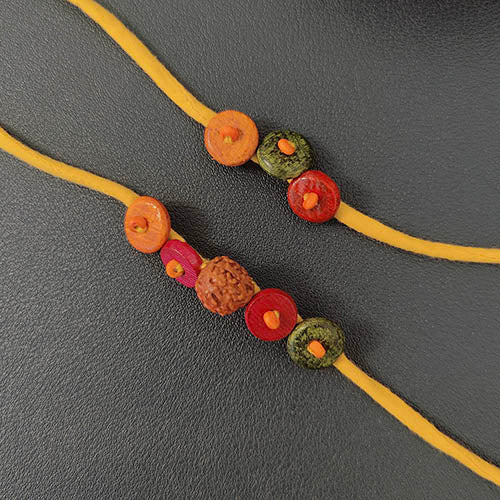 Amber Bracelet Handmade Adult Rakhi set of 2