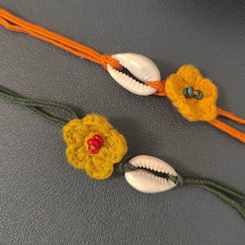 Phool Cotton Crochet Dori Rakhi set of 2