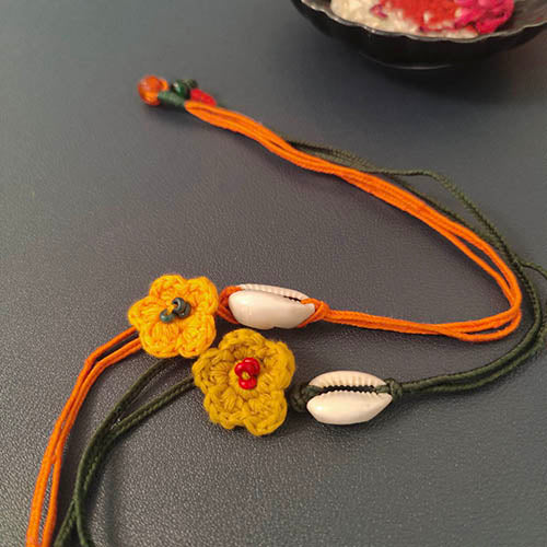 Phool Cotton Crochet Dori Rakhi set of 2