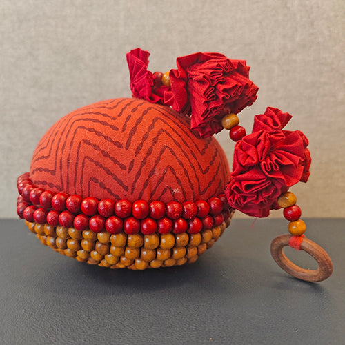 Veda Red Yellow Wooden beads Toran Door Charm