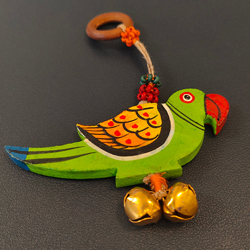 Tota Green Gold Bird Toran Door Charm