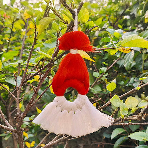 Santa's Beard Tassel Red White Christmas Hanging