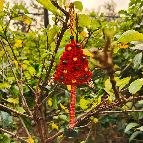 X'mas Tree Red Cotton Dori Christmas Hanging