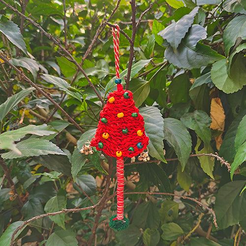 X'mas Tree Red Cotton Dori Christmas Hanging