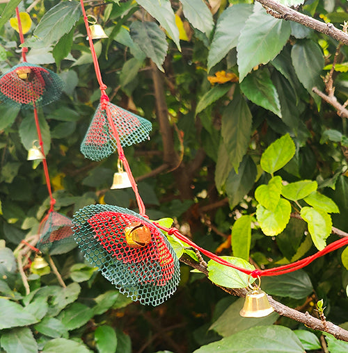 Cancan Jingle Bells Red Green Christmas Hanging