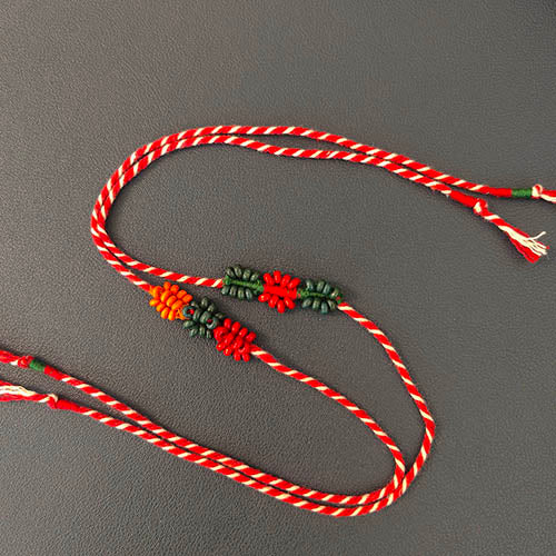 Roli Red Thread Wooden Beads Rakhi (set of 2)