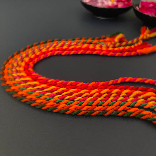 Rainbow String Cotton Thread Handmade Rakhi (set of 8)