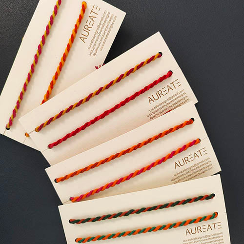 Rainbow String Cotton Thread Handmade Rakhi (set of 8)