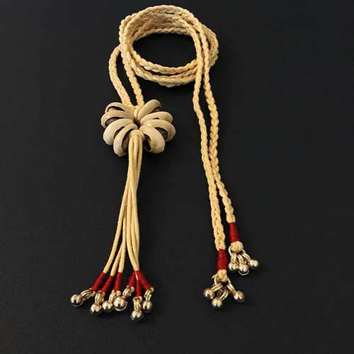 Rabari Ecru Red Cowrie Neckpiece