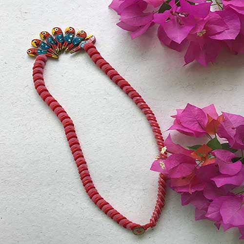 Chiriya Red Button Neckpiece