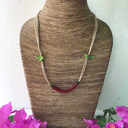 Gauraiya Green Jute Neckpiece