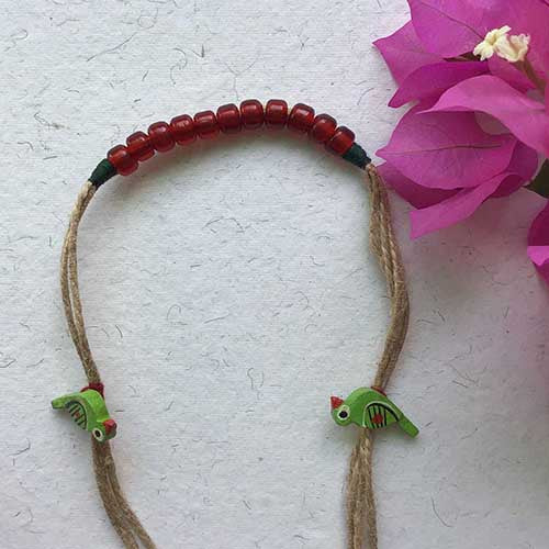 Gauraiya Green Jute Neckpiece