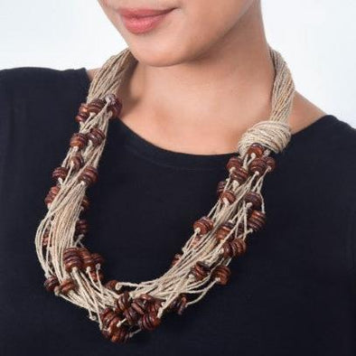 Odi Beige Jute Dori Neckpiece