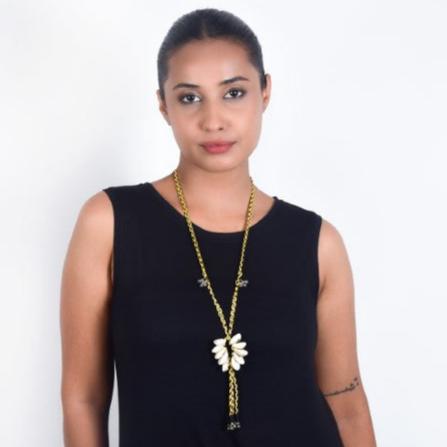 Rabari Yellow/Black Cowrie Neckpiece