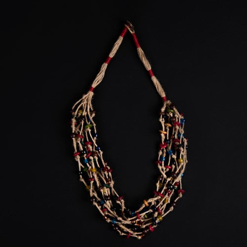 Funky Multi Beads Jute Dori Neckpiece