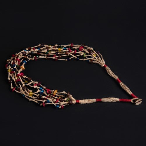 Funky Multi Beads Jute Dori Neckpiece