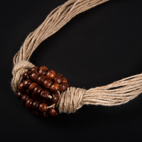 Coremantel Beige Jute Dori Neckpiece