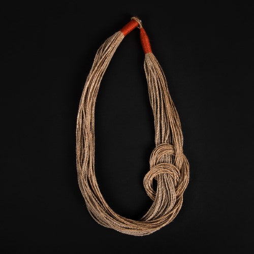 Agni Natural Brown Copper Jute Dori Neckpiece