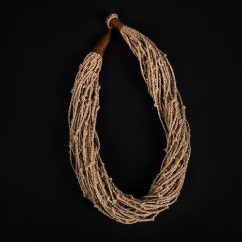 Twist Beige Jute Dori Neckpiece