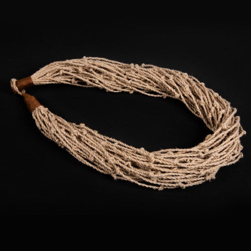 Twist Beige Jute Dori Neckpiece