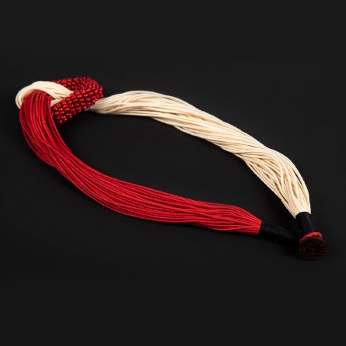 Rouge Ecru Red Cotton Dori Wooden Beads Neckpiece