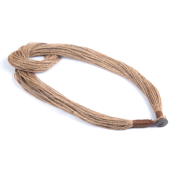 Loop Beige Copper Jute Dori Neckpiece