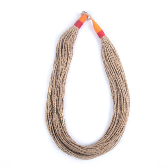 Sha Beige Gold Jute Dori Neckpiece