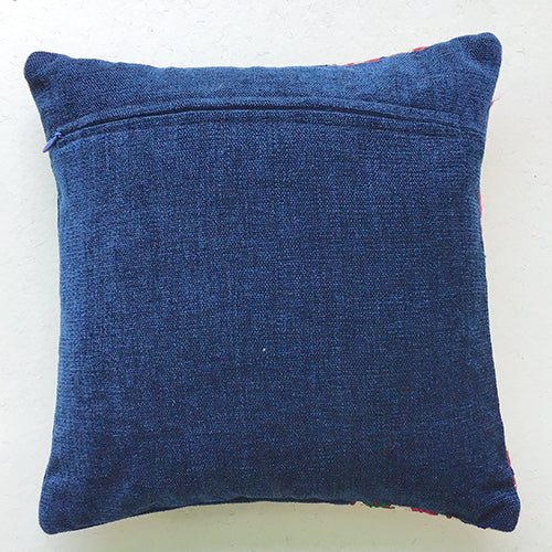 Blue Banjara Embroidery Cushion